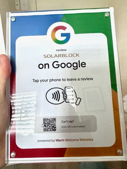 Google Review Sign