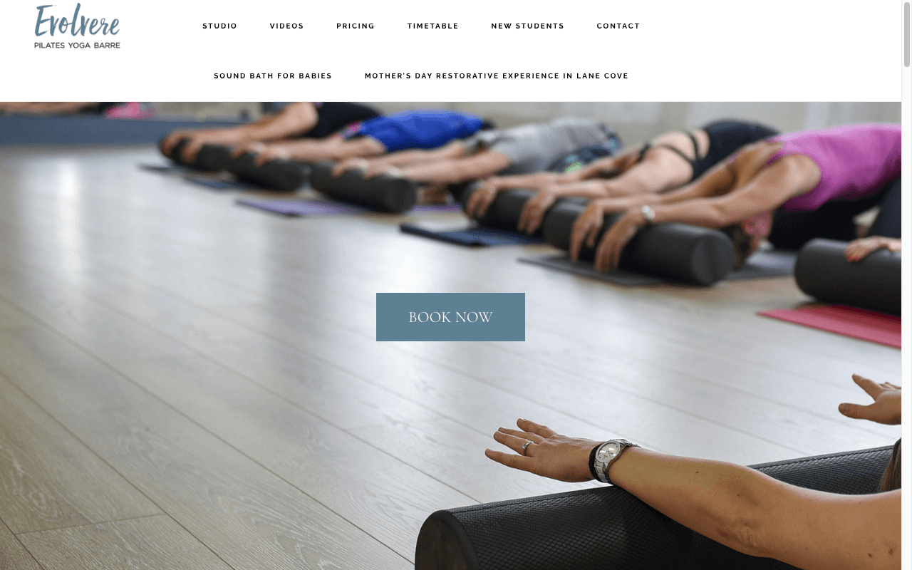 Evolvere website before the redesign